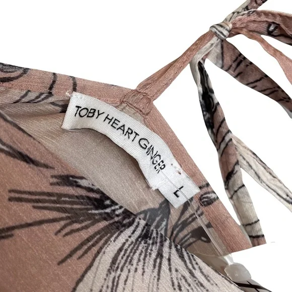 FAB’RIK Toby Heart Ginger Summer Romance Floral Dress Sleeveless Backless Large - Picture 4 of 5